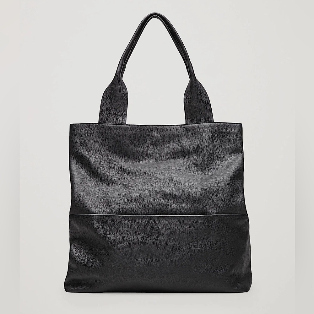 SOLD- COS Large Grained Leather Bag - Picture 1 of 11